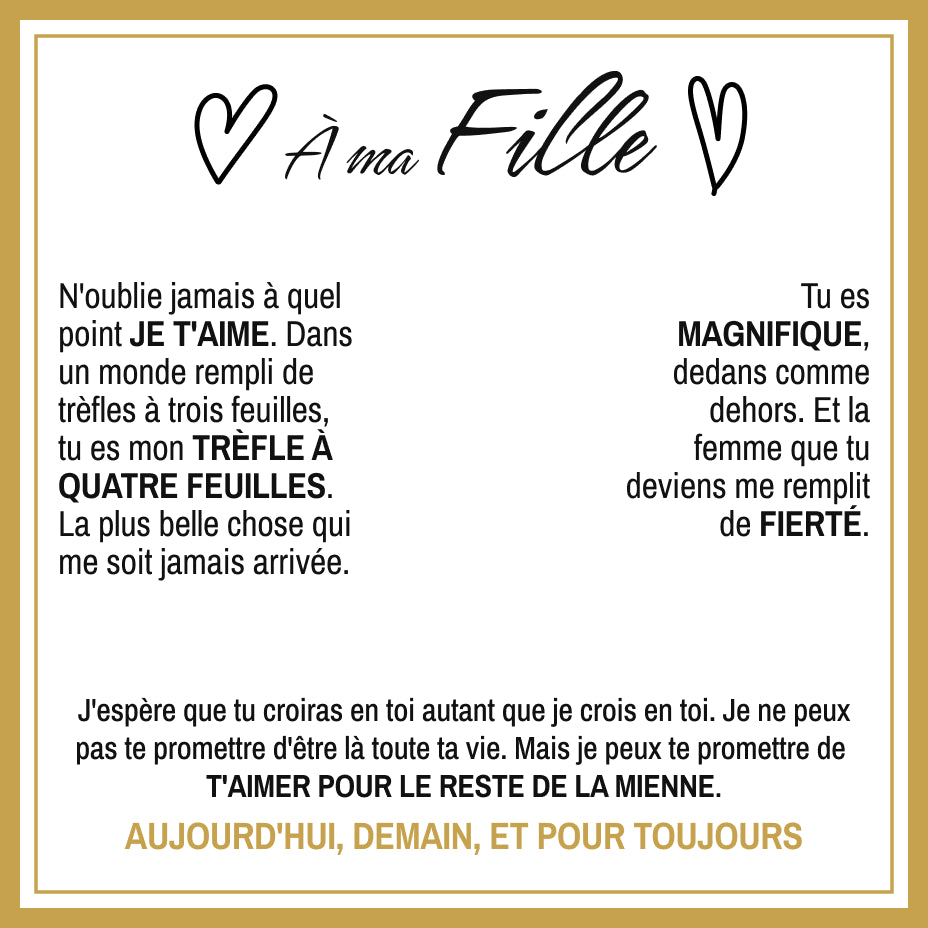 Carte message À ma Fille