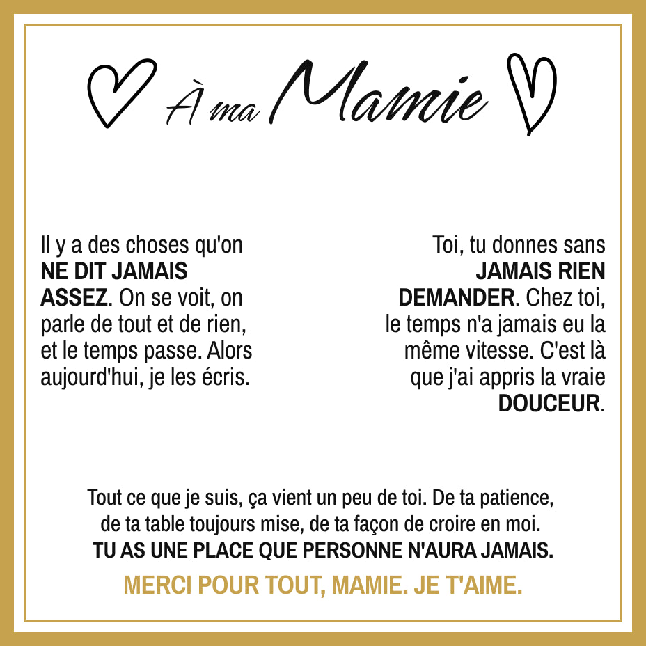 Carte message À ma Mamie