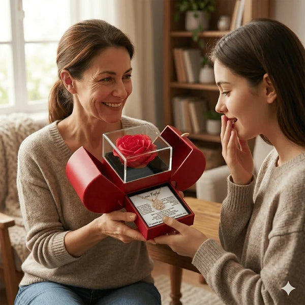 Le moment où elle reçoit le coffret